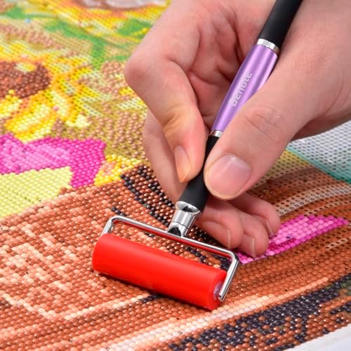 benote Diamond Art Painting Accessories Tools Roller Pressing Pen Metal Correction Plate, 5D Diamond Art Kits Straightener Rhinestone Embroidery Paintings Accessory