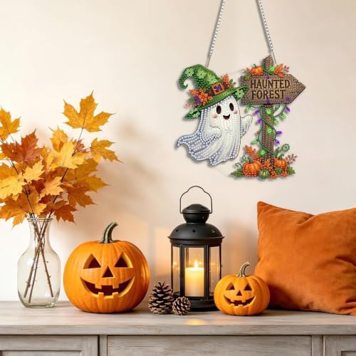 Ghost Diamond Art Hanging Kit for Adult, Diamond Art Painting 8x8inch