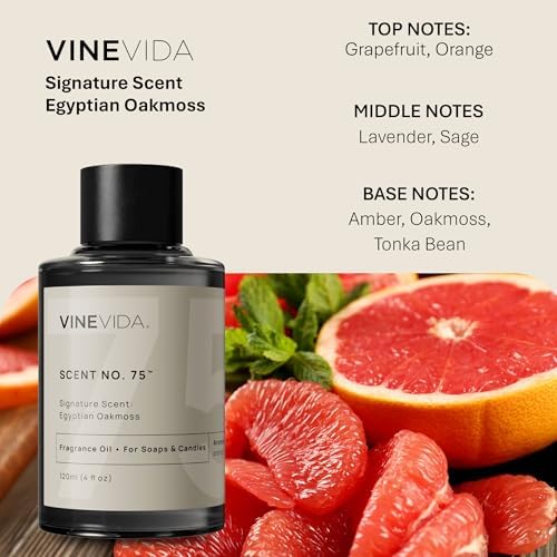 VINEVIDA [4oz] Scent No.75 Fragrance Oil for Candle & Soap Making - Made in USA Natural Candle Scents