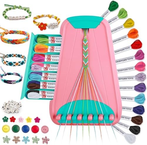 Maynacs Friendship Bracelet Making Kit for Girls 8-12, 28 Pre-Cut Threads
