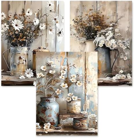 3 Pack Daisy Diamond Art Kits for Adults Diamond Painting Kits 12X16 inch