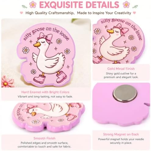 Funny Goose Needle Minder Magnet, Magnetic Sewing Accessory for Embroidery