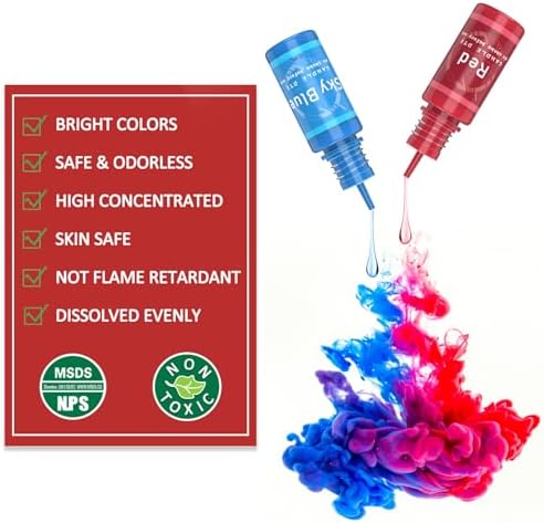 Candle Dye - 24 Colors Liquid Candle Making Dye for DIY candle making supplies Kit, Food Grade Ingredients Oil-Based Candle Coloring for Soy Wax Dyes, Beeswax, Gel Wax, Paraffin Wax - Each 0.35oz/10ml