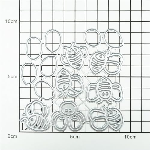 Patchwork Animals Bees Metal Cutting Dies for Card Making