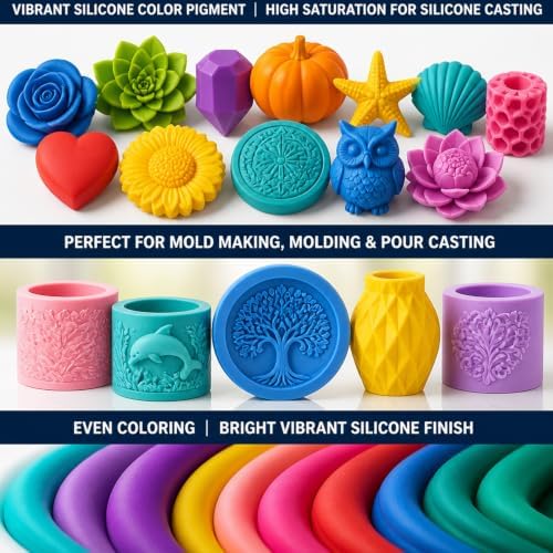 EYAEYAO Silicone Rubber Pigment - Black Paste Silicone Coloring Dye for Mold Making, Molding and Casting - Vibrant Color Pigment for Epoxy Resin Molds Making, Statues DIY Crafting (Black, 3.5 oz)