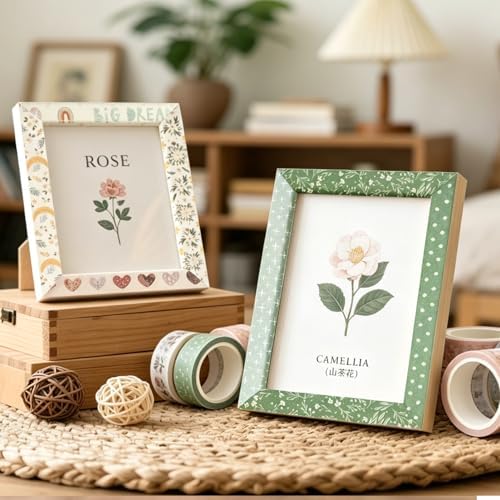 Aesthetics Washi Tape, 20 Rolls Aesthetic Decorative Foil Masking Tape Set with Gift Box, Decorative Tape for Bullet Journal, DIY Craft, Scrapbook Supplies