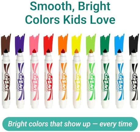 Cra-Z-Art Bulk Washable Markers - 6 Packs of 10 Count Washable Broadline Markers