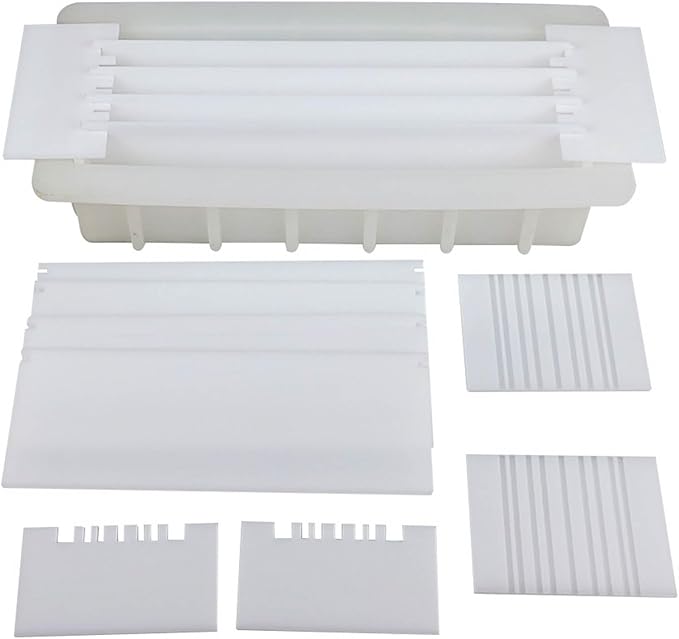 Silicone Loaf Soap Mold Dividers Plastic Partition Clapboard Rectangular White DIY Handmade Swirling Making Tools Silicone Mold