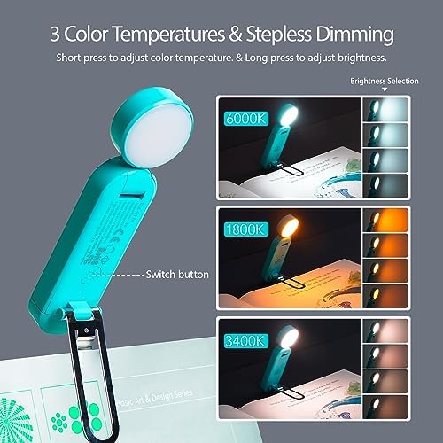 VAVOFO USB Rechargeable Book Light, Bookmark Clip on LED Reading Light