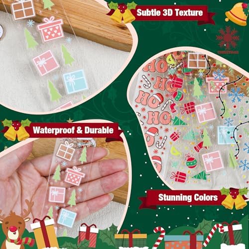 245PCS Acrylic Bookmark Blanks(2mm) Thicken 12 DIY Bookmark Making 15 Christmas UV DTF Sticker 76 Christmas Charms 12 Extender Chains and 130 Jump Ring Suitable for DIY Crafts Gifts