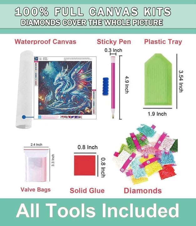 Lophomie Diamond Art Kits for Adults, 5D Diamond Painting Kits 14x14 in