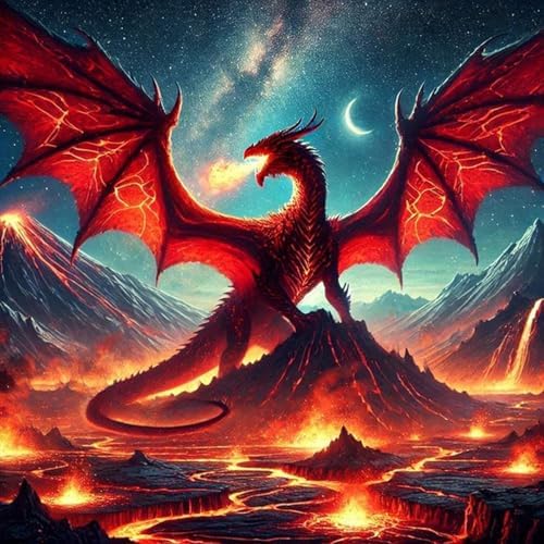 Diamond Art Kits for Adults, 5D Dragon Diamond Painting Kit, 14x14 Inch