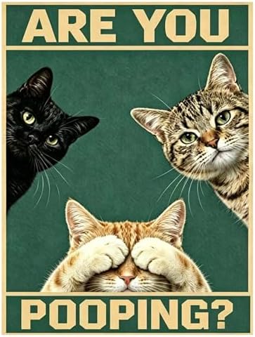 xcemhil Cat Paint by Numbers Kit for Adults Beginner, are Your Pooping Acrylic Paint by Number Kits Suitable for Home Wall Art Decor Gifts 16x20 Inch