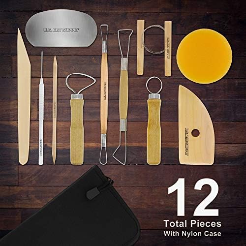U.S. Art Supply Pottery & Clay Tools Set (12-Piece)