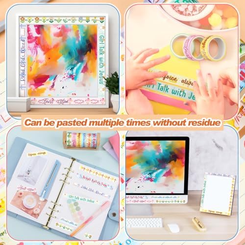 24 Rolls Christian Washi Tape Gifts, Kawaii Cute Religious