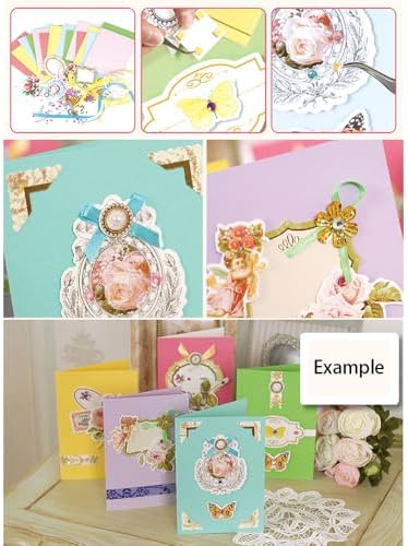 Huralona Greeting Card Making Supplies Envelope Kit Gift Anniversary Craft | Handmade DIY Card Kits 15 Cards 15 Envelopes with Accessories for Birthday Thanksgiving Christmas Wedding Invitation