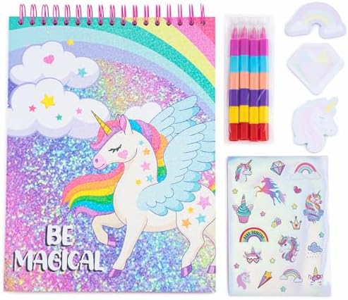 VOTUM Sketch Book: Personalized Artist Sketchbook: Sketching, Drawing and Creative Doodling. Notebook and Sketchbook to Draw and Journal with Stickers and Markers (Unicorn Treats)