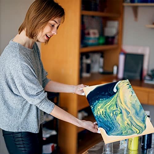 15 Pack Unfinished Wood Canvas Panels Kit 11.8x7.9 Inch Wooden Panel Boards Wood Paint Pouring Panels Wooden Canvas Panels Boards for Painting, Pouring Art, Crafts