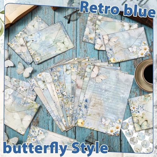 TaoBary 160 Pcs Serenity Junk Stationery Paper and Envelopes Set