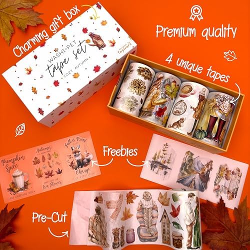 Fall Washi Tapes + PET Tapes for Scrapbooking | Fall Journaling Supplies
