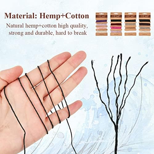 OTYMIOW 32 Colors Hemp Cord String for Jewelry Making, 160 Yards, 1 mm