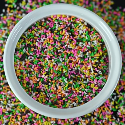 LIKETURE Fake Sprinkles 110g Polymer Clay Sprinkles Fake Candy Sprinkles Faux Sprinkles for Resin Slime Craft Plastic Sprinkles for Nail Art Phone Case DIY Shaker Card Filler (Faux Sprinkles3-110G)