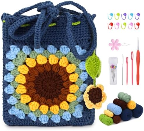 Pnytty Crochet Kit for Beginners, Crochet Starter Kit for Bag DIY Making