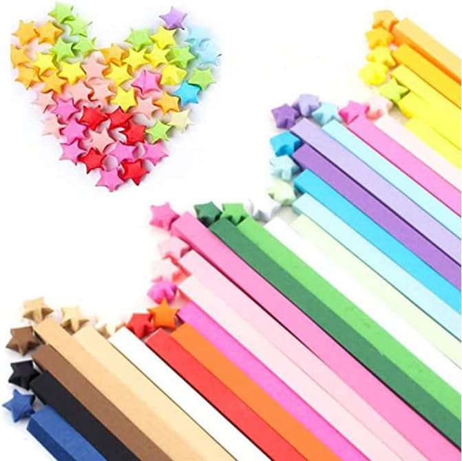 Origami Stars Papers Package DIY Paper Glitter Origami Stars, 1350 Sheets, 27 Colors (27 Bright Color)