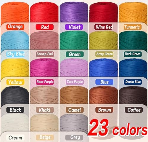 MESTOON 1000g T-Shirt Yarn Soft Elastic Crochet Shrimp Pink