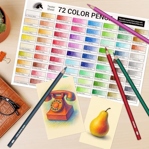 MyArtscape 72 Oil-Based Colored Pencils with Roll Up Case