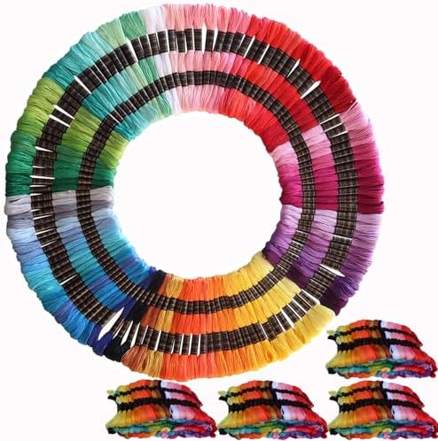 122 skeins Embroidery Floss - Embroidery Thread - Friendship Bracelet String for Cross Stitch, Hand Embroidery, String Art （4 Pack ，total488 skeins）