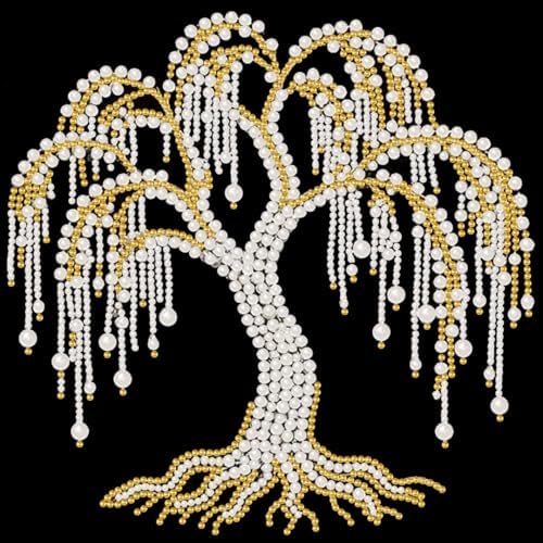 DIYBEADDOT Willow Special Shape Diamond Pearl Painting Kits for Adults,5D Diamond Art Pearl Painting Kits for Beginner, DIY Special Shape Pearl Gem Crafts for Home Wall Decor 11.8 X11.8 Inch