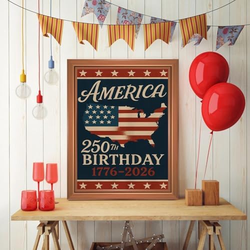 NWQZBYHT 5D Diamond Painting Kits for Adults,American 250 Th Birthday Diamond Art Kits for Adults,Round Full Drill Diamond Dots DIY American Flag Gem Painting Picture Crafts Home Wall Decor 12x16 Inch