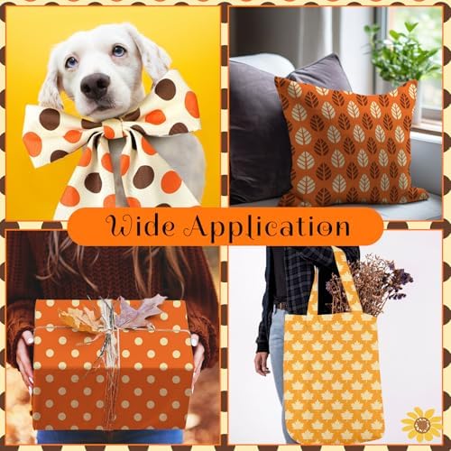 HunnmingRe 20 Pcs 10''x10'' Fall Thanksgiving Quilting Fabric Squares