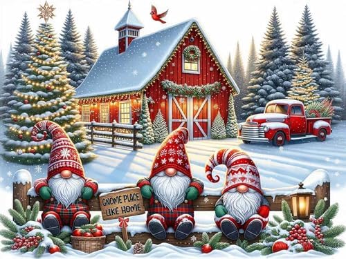 Gnomes Diamond Art Kits for Adults,Diamond Painting Kits for Beginners