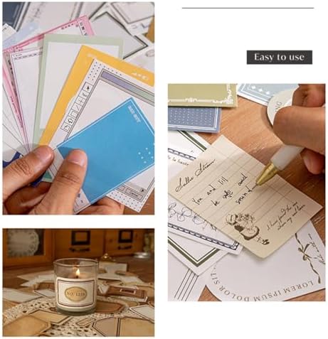 SIBLYMONA 200Pcs Vintage Memo Material Pack Memo Collection (Multicolor)
