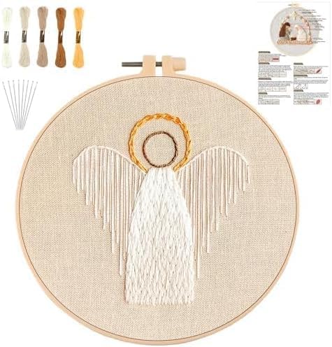 YOUDRN Nativity Scene Embroidery kit, Christmas Angel Embroidery Kits