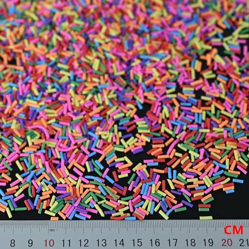 LIKETURE Fake Sprinkles 110g Non-edible Polymer Clay Sprinkles Faux Sprinkle Plastic Sprinkles for Craft Sprinkles Decoration for Resin Filler Slime Add ins Slime Mixed in Shaker Card (Mixed Color)