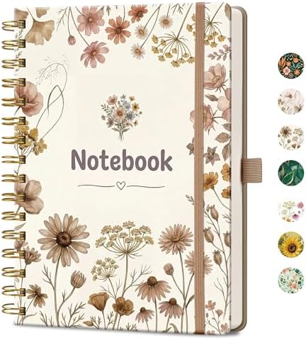 AHGXG Spiral Journal Notebook, 160 Lined Pages, A5 Size (5.7'' x 8.3'')