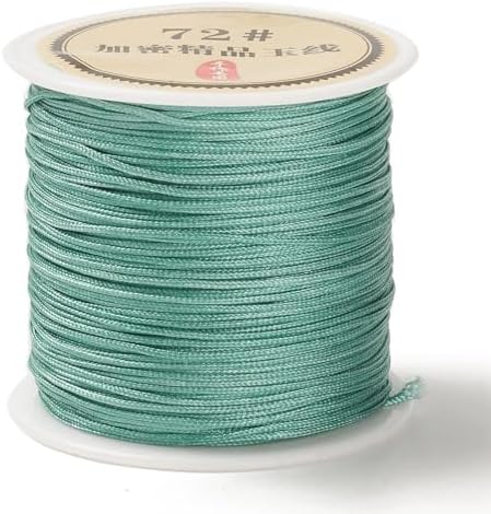 43 Yards Nylon String Friendship Bracelets String 0.8mm Nylon Beading Thread Braided Chinese Knotting Cord Macrame Cords for Kumihimo Necklaces Tassels Jewelry Crafts (Aquamarine)