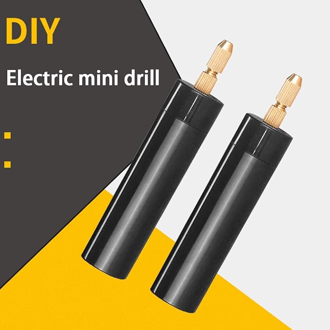 Micro Handheld Drill Bits, 0.7-1.2mm Mini Electric Resin Drill Set for Casting Resin DIY Molds Keychain Jewelry Craft Making(COLOR:black)