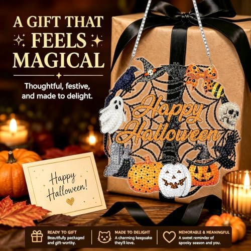 Halloween Hanging Diamond Art Kits for Adult Diamond Painting Kit Pendant