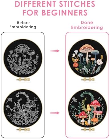 TINDTOP Embroidery Kit for Adult Beginners, Embroidery DIY Starter Kit