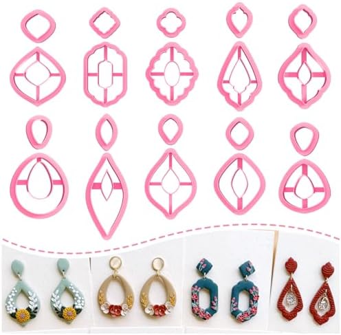 Keoker Polymer Clay Cutters Set 20 Boho Shape Clay Cutters for Polymer Clay Jewelry Making