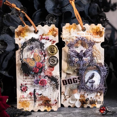 Gothic PET Tape Stickers for Scrapbooking, Frames Journal Stickers for DIY