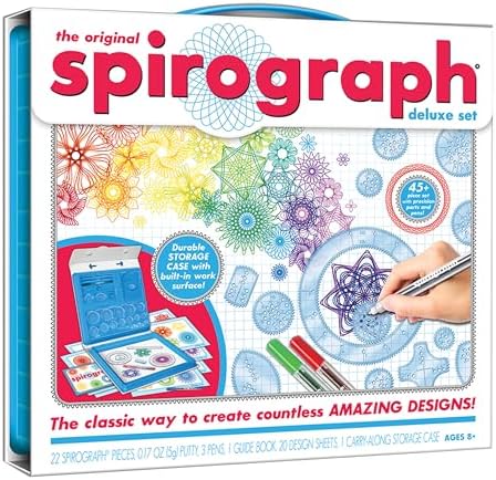Spirograph — Deluxe Set — Spiral Art Drawing Kit — The Classic Way to Make Countless Amazing Designs — For Kids Ages 8+