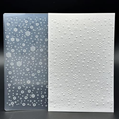 3D Plastic Embossing Folder Template Beautiful Christmas Snowflakes Texture A6 Size for Card Making DIY Scrapbooking Paper Crafting Handmade Crafts Scrapbooking Arts Supplies Scrapbook Decor