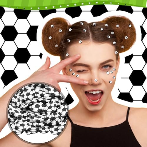Weysat 30g Soccer Polymer Clay Slices 0.2" Mini Sports Sprinkles Nail Art