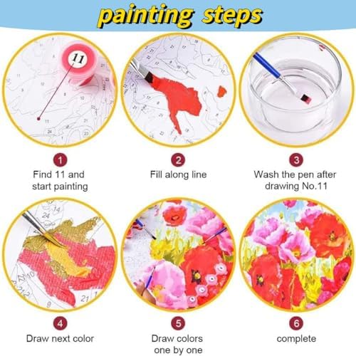 SKMN Paint by Number for Adults Beginners,Watercolor Balcony,DIY Oil Painting Kits for Home Wall Art Decor,40x50cm,Without Frame