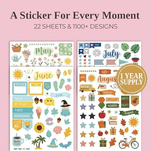 Aesthetic Monthly Planner Stickers - 1100+ Beautiful Design Accessories